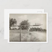 1930年代のヴィンテージの農村部の郵便箱の写真 ポストカード (正面/裏面)