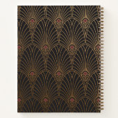 1930年代のヴィンテージアートデコパーソナライズされた壁紙 ノートブック (裏面)