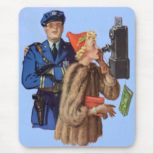 1930年代の交通警官と裕福な女性の逮捕者 マウスパッド