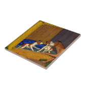 1930年代の児童書アートの子犬とママ タイル (側面)