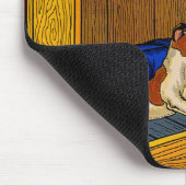 1930年代の児童書アートの子犬とママ マウスパッド (コーナー)