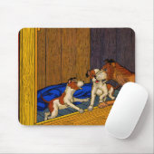 1930年代の児童書アートの子犬とママ マウスパッド (マウス)