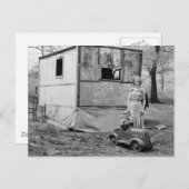 1930年代の大恐慌時代のペダルカー、ヴィンテージ ポストカード (正面/裏面)