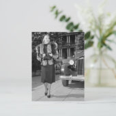 1930年代の女性ファッション ポストカード (スタンド正面)