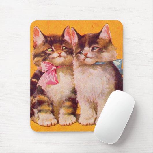 1930年代の愛らしい投光子猫 マウスパッド (マウス)