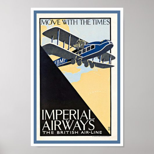 1930年代の旅行ポスター IMPERIAL AIRWAYS ポスター (正面)