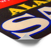 1930年代の最高のピンクのサーモン缶ラベル ポスター (角)