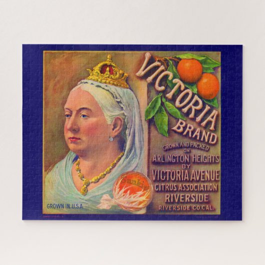 1930年代の果樹果樹状ラベルVictoriaブランドオレンジ ジグソーパズル (横)