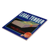 1930年代の法定入札オレンジクレートラベル タイル (側面)