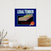 1930年代の法定入札オレンジクレートラベル ポスター (キッチン)