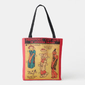 1930年代の漫画ストリップ紙ドールプリンセスウティートー トートバッグ (裏面)