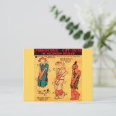 1930年代の漫画ストリップ紙ドールプリンセスウティートー ポストカード (スタンド正面)