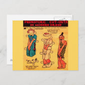 1930年代の漫画ストリップ紙ドールプリンセスウティートー ポストカード (正面/裏面)