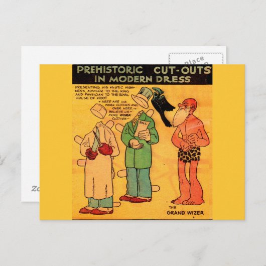 1930年代の漫画紙人形の洞窟マングランドウィザー ポストカード (正面/裏面)