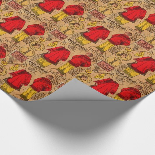 1930年代の紙人形中国の服 ラッピングペーパー (角)