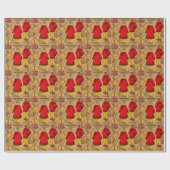 1930年代の紙人形中国の服 ラッピングペーパー (フラット)