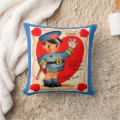 1930年代の警察の男の子バレンタイン クッション (ブランケット)