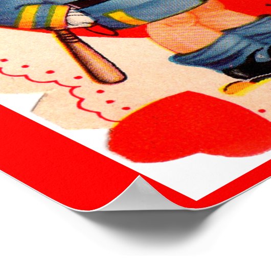 1930年代の警察の男の子バレンタイン ポスター (角)