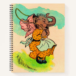 1930年代の象のジャンプ遊ロープ ノートブック