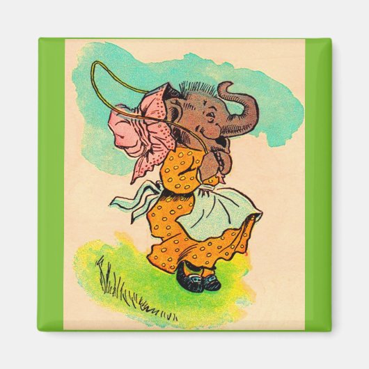 1930年代の象のジャンプ遊ロープ マグネット (正面)