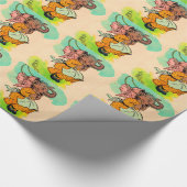 1930年代の象のジャンプ遊ロープ ラッピングペーパー (角)