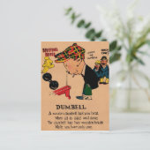 1930年代の酢バレンタイン:ダンベル シーズンポストカード (スタンド正面)
