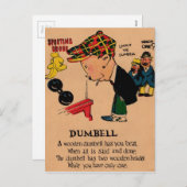 1930年代の酢バレンタイン:ダンベル シーズンポストカード (正面/裏面)