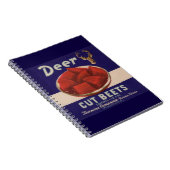 1930年代の鹿カットビーツ缶ラベル ノートブック (右側)