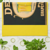 1930年代の鹿ブランドグレープフルーツ果汁ラベル キッチンタオル (折り畳み)