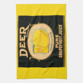 1930年代の鹿ブランドグレープフルーツ果汁ラベル キッチンタオル (縦)