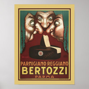 1930年代のBertozziチーズ広告 ポスター