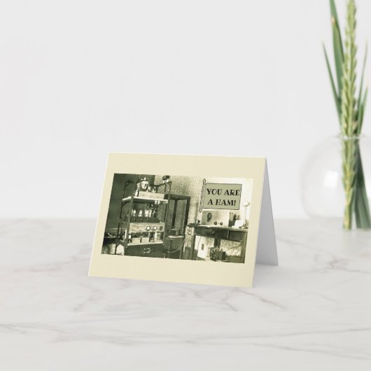 1930年代のHAMラジオオペレーターセットアップAMATUER写真 カード (正面)