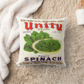 1930年代のUnityほうれんファンシー草のラベル クッション (ブランケット)