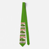 1930年代のUnityほうれんファンシー草はラベルプリント ネクタイ (正面)