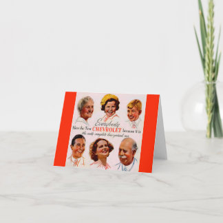 1930年代は誰もがシボレーを好む ノートカード