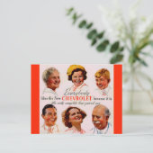 1930年代は誰もがシボレーを好む ポストカード (スタンド正面)