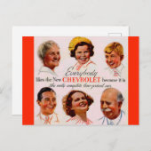 1930年代は誰もがシボレーを好む ポストカード (正面/裏面)