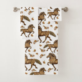 1930年代アイスランド語と花 バスタオルセット