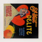 1930年代アートデコEl-West Deliteフロリダシトラスフルーツ ジグソーパズル (横)