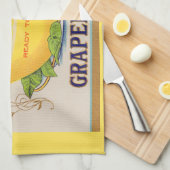 1930年代ウコブランドグレープフルーツのラベル キッチンタオル (四つ折り)