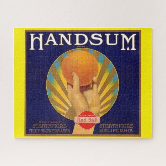 1930年代オレンジ色のクラートラベルハンドサム ジグソーパズル (横)