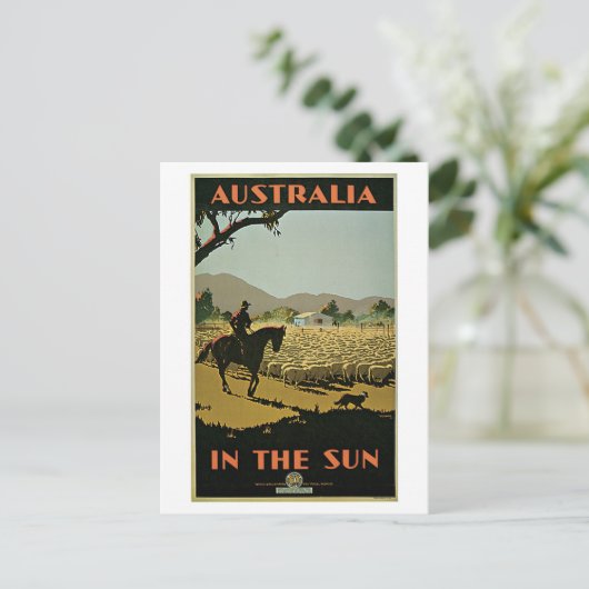 1930年代オーストラリア旅行ポスター ポストカード (スタンド正面)