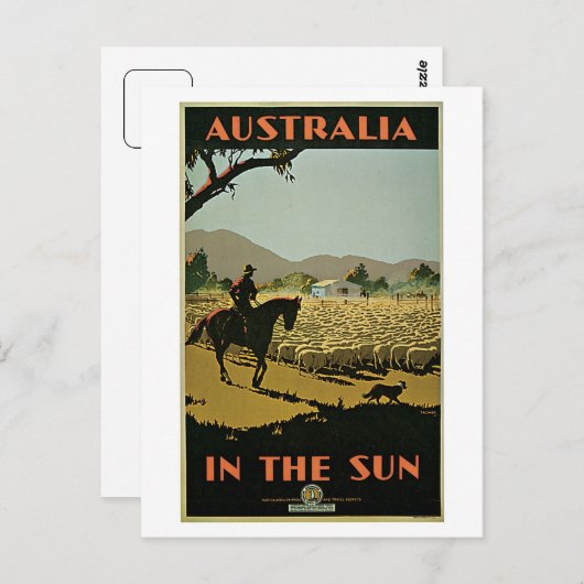 1930年代オーストラリア旅行ポスター ポストカード (正面/裏面)