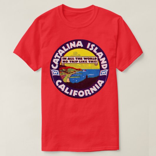 1930年代カタリナアイランドカリフォルニアTシャツ Tシャツ (デザイン正面)