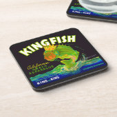 1930年代キングフィッシュのアスパラガスカルレーベル コースター (左側)