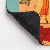 1930年代ジェーン・アーデン紙ドール青いドレス赤いドレス マウスパッド (コーナー)