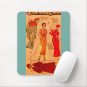 1930年代ジェーン・アーデン紙ドール青いドレス赤いドレス マウスパッド (マウス)