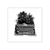 1930年代タイプライター&フラワーラバースタンプ ラバースタンプ (インプリント)