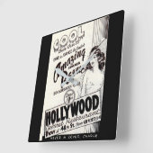 1930年代ハリウッドキャバレーレストランアド スクエア壁時計 (傾斜)