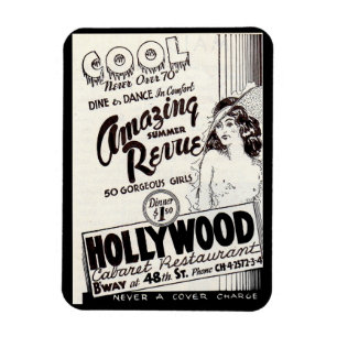 1930年代ハリウッドキャバレーレストランアド マグネット